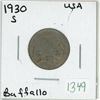 Image 1 : 1930s USA buffalo 5 cent coin