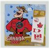 Image 1 : 2007 Canada Mountie 25 cent coin, w/ temporary tattoos