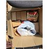 Image 9 : Large pallet of Household items - Desk chair, stool, box of ribbons, folding lounge chair, vintage s