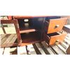 Image 5 : Solid wood, TV entertainment stand w/ glass pane doors and 2 drawers