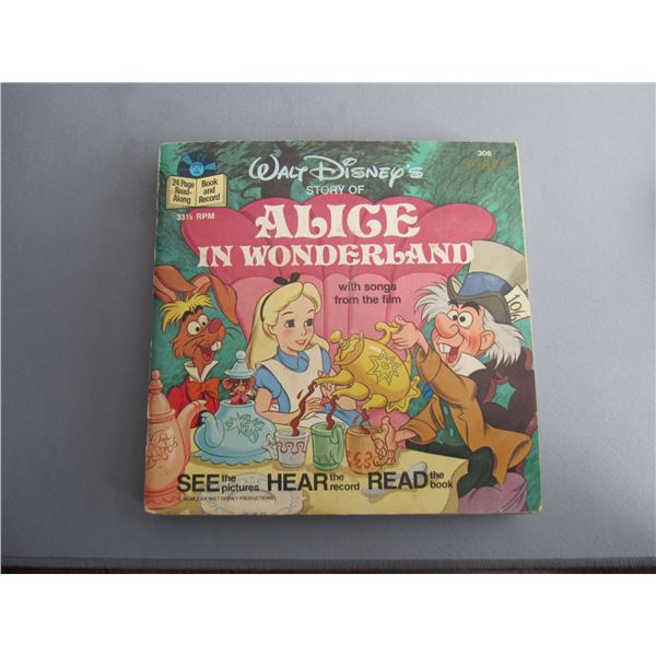 Disney vinyl record book, Alice in Wonderland