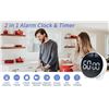 Image 2 : 2 in 1 Alarm Clock & Timer Digital Kitchen Timer