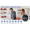 Image 2 : 2 in 1 Alarm Clock and Timer Digital Kitchen Timer