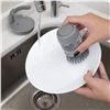 Image 1 : soap dispensing palm brush with storage stand