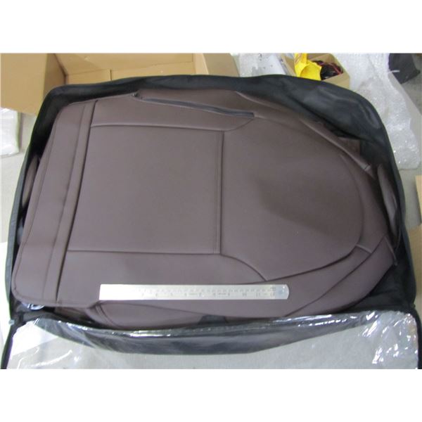 Car Seat Cover Full Set for 4-5 seats Sedan/SUV - Brown Leather