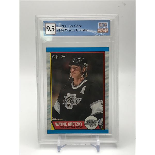 1989 O-PEE-CHEE NO.156 WAYNE GRETZKY GCG GRADED 9.5
