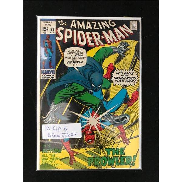 MARVEL COMICS NO.93 THE AMAZING SPIDERMAN (1ST APP OF ARTHUR STACEY)