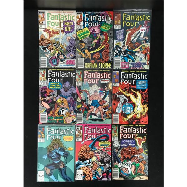 LOT OF 9 THE FANTASTIC FOUR COMICS (MARVEL COMICS)