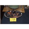 Image 1 : VINTAGE MID CENTURY EBONY FRUIT IN BOWL (14 PCS)