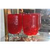 Image 2 : 9 3/4" RUBY RED CANDLE HOLDERS (PAIR)