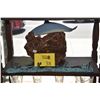 Image 1 : COAT HANGER W/DOLPHIN & SHELL MOTIF & DOLPHIN SCULPTURE W/BURL WOOD BASE (2 PCS)