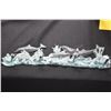 Image 2 : COAT HANGER W/DOLPHIN & SHELL MOTIF & DOLPHIN SCULPTURE W/BURL WOOD BASE (2 PCS)