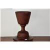 Image 2 : ANTIQUE HAWAIIAN WOOD CHALICE W/STAND (2 PCS)