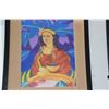 Image 2 : FRAMED PRINT: WAHINE W/RED HIBISCUS