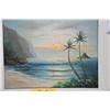 Image 2 : HAWAIIAN OIL PAINTING ON CANVAS, CHINAMAN'S HEAD; SIGNED BAILEY LEUNG (16" X 12")