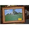 Image 1 : KOA FRAMED ORIGINAL ACRYLIC, "ROAD TO HAWI" BY CAROL FANNING (31" X 33")