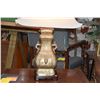Image 2 : GILT "HU" SHAPE CHINESE VASE LAMPS W/SHADES (PAIR)