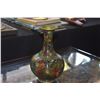 Image 2 : CHINESE CLOISONNE ENAMEL VASE W/STAND (12")