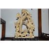 Image 2 : CARVED JAPANESE RESIN STATUE, PHOENIX ON STAND (12")