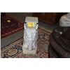 Image 1 : WHITE GLAZED STONEWARE ELEPHANT STANDS (PAIR)