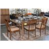 Image 1 : MID CENTURY DINING TABLE,6 CHAIRS, 3 LEAVES & TABLE COVERS
