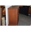 Image 2 : FOLDING BAR CABINET W/INLAID MARBLE TOP, 2 DOORS, 2 DRAWERS