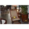 Image 1 : ANTIQUE UPHOLSTERED ROCKING CHAIR