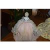 Image 2 : GERMAN PORCELAIN HALF DOLL PIN CUSHIONS, SCHEIBE-ALSBACH PORCELAIN SLEEPING CHERUB FIGURE & ANGEL RE