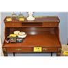 Image 2 : FRENCH MAHOGANY WRITING DESK W/4 DRAWERS & ORMOLU