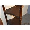 Image 4 : ANTIQUE ART NOUVEAU 3 TIERED STAND, BRONZE & WOOD (33 1/2")