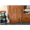 Image 25 : ANTIQUE ITALIAN ARMOIRE, BOMBE ITALIAN ROCOCO STYLE, BURL WALNUT W/PEAR INLAY & KEYS