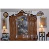 Image 2 : ANTIQUE ITALIAN ARMOIRE, BOMBE ITALIAN ROCOCO STYLE, BURL WALNUT W/PEAR INLAY & KEYS