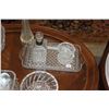Image 2 : COLLECTION OF ASSORTED GLASS & CRYSTAL BOWLS, TRAYS, VASE, DECANTER ETC. (12 PCS)