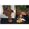 Image 1 : CARVED WOOD CHERUB CANDLE HOLDERS (PAIR)