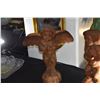 Image 3 : CARVED WOOD CHERUB CANDLE HOLDERS (PAIR)