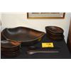 Image 1 : SALAD BOWL W/SERVING BOWLS & UTENSILS (15 PCS)