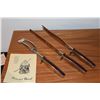 Image 2 : COLLECTION OF WOOD BOWLS, SAMURAI CARVING SET & SPOON (8 PCS)