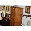 Image 1 : ANTIQUE CHINESE ELM STORAGE CABINETS W/4 DOORS & 2 DRAWERS  (2 PCS STACKED) (24" X 69" X 18")