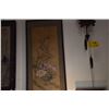 Image 2 : FRAMED CHINESE WATERCOLOR PAINTING, FLORAL & BIRDS