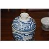 Image 13 : PORCELAIN COVERED JAR IN COBALT BLUE UNDERGLAZE, LANDSCAPE DESIGN, CHING DYNASTY 1644-1911, PORCELAI