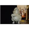 Image 2 : SERPENTINE JADE INCENSE BURNER W/STAND & ORIGINAL BOX