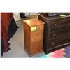 Image 1 : OAK SIDE TABLE W/3 DRAWERS & CABINET