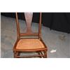 Image 3 : ANTIQUE WOOD ROCKING CHAIR W/CANE SEAT
