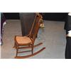 Image 4 : ANTIQUE WOOD ROCKING CHAIR W/CANE SEAT