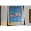 Image 1 : FRAMED ART: PACIFIC MISSILE TEST CENTER & THE USAF THUNDERBIRDS "MISSING MAN" FORMATION POW-MIA (2 P