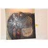Image 2 : LAU CHUN FRAMED OIL ON CANVAS W/FEMALE FIGURE, 1974; SIGNED (45 1/2" X 48 1/2")