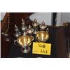 Image 1 : STERLING SALT & PEPPER SHAKERS & CREAM & SUGAR (7 PCS)