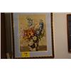 Image 1 : FRAMED WATERCOLOR, FLORAL STILL LIFE; SIGNED SHIRLEY RUSSELL (22 3/4" X 28 1/4")