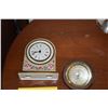 Image 2 : WEDGWOOD CLOCK & LEATHER BUBBLE FACE TEMPERATURE GUAGE (2 PCS)