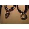 Image 2 : STERLING SILVER PENDANT ON CORD & HEAVY STERLING SILVER, CRYSTAL & QUARTZ NECKLACE (2 PCS)